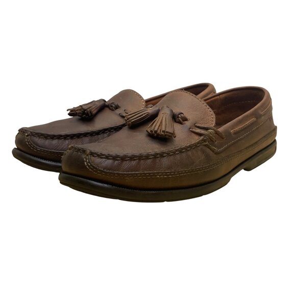 Vtg Johnston & Murphy Men’s Brown Leather Tassel Loafers Slip-On Moccasins 11M